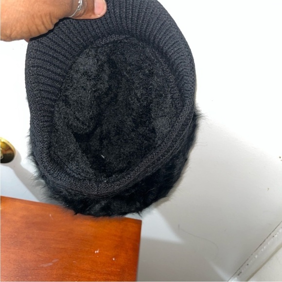 UGG Women's Black Faux Fur Hat - Picture 4 of 4